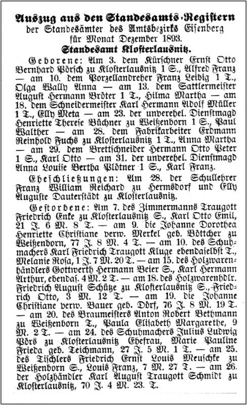 1894-01-18 Kl Standesamtregister